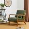 Glitzhome® Mid-Century Faux Leather Accent Chair